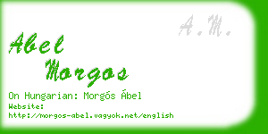 abel morgos business card
